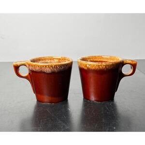 Vintage RARE VTG Hull Pottery USA Brown Drip Glaze Oven Proof